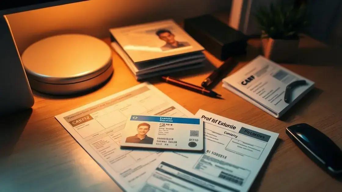 Documentação necessária para se inscrever
