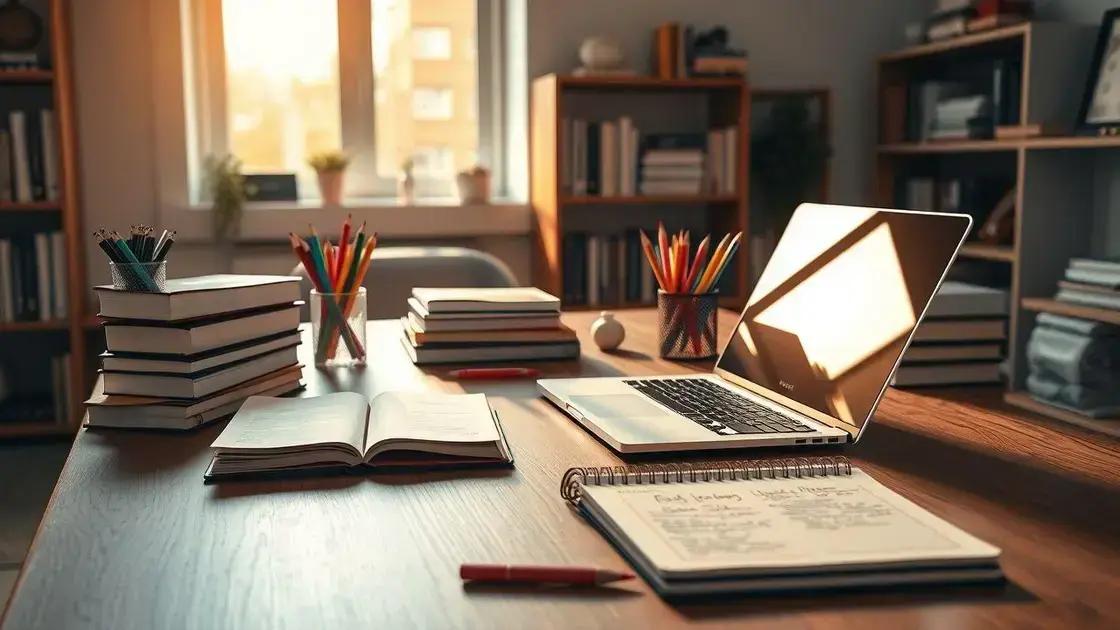 A importância da organização nos estudos