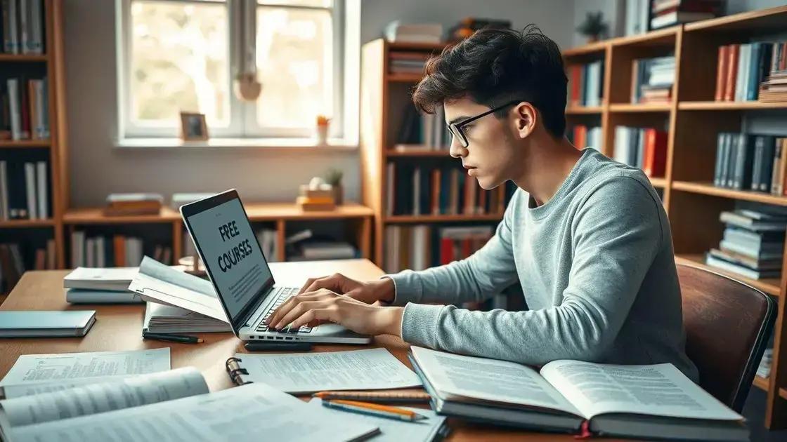 Como encontrar cursos gratuitos disponíveis